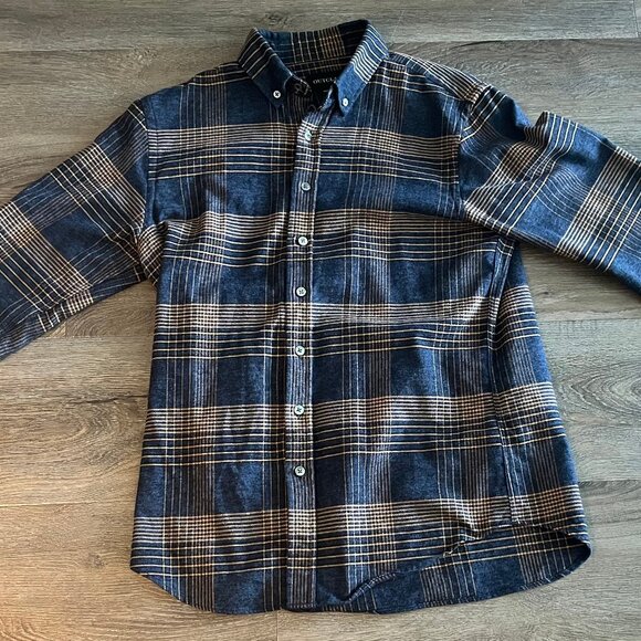 Outclass Glencheck Flannel Plaid Shirt Button Down Long Sleeve Casual Mens M - Picture 9 of 11